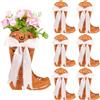 PH PandaHall 6pz Scatole in Legno a Forma di Stivale Decorazioni per Feste Western, Centrotavola per Tavoli Articoli per Feste di Compleanno a Tema Baby Shower e Matrimoni