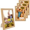 Dekorinex Set di 4 Cornice per Foto in Legno, 13x18cm Portafoto da Tavolo | Set Cornici Foto da Parete in MDF, Piccole Cornici in Legno Vintage, per Esposizione a Parete, Tavolo, Soggiorno