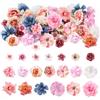 YinnFeen 70 Pezzi Teste di Fiori Artificiali, 2-5 cm Fiori Finti per Decorazioni, Mini Fioris Artificiali di Seta per Fai da Te per DIY Scrapbooking Matrimonio Casa Artigianato