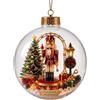 YUANKEECE Diorama natalizio luminoso | Mini scena luminosa con luce LED calda, mini scena natalizia luminosa per alberi, decorazioni natalizie e regali