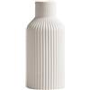 unbholkk Vaso per erba della pampa, 20 cm, vaso per fiori in ceramica, vaso bianco per camera da letto, vaso per fiori moderno, decorazione boho
