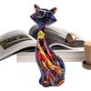 Generic Statuetta di gatto in resina, oggetto sculptubo; design colorato, decorazione artistica moderna, decorazione interna per gli appassionati di animali domestici, regali e