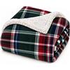 Corredocasa Coperta Plaid in Pile e Sherpa Morbidissima - Calda Coperta Invernale Letto Matrimoniale - Idea Regalo Natale Soffice Avvolgente - Plaid Maxi Divano Soggiorno (200x220 cm, Tartan Rosso Scuro)