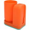 Hidyliu Portabicchieri per Spazzolino Dal Design Moderno, Salvaspazio, Organizer da Parete per Bagno con 1 Tazza (Arancia)