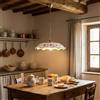 Generico Lampadario a sospensione in ceramica siciliana artigianale con catena per cucina, sala da pranzo Giulia-30