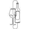 Generic Decorazione da parete in metallo, scultura di bottiglia di vino, arte astratta da appendere alla parete, semplice decorazione per la casa, per cucina, sala da pranzo, bar, caffetteria, ufficio