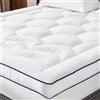 Klyvvo Topper 200x180cm, Morbido Topper Matrimoniale con Tasche, Top Materasso per Materassi Duri, Molle Box, Letti per Ospiti e Divani