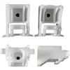 SISI UK Staffe di supporto bianche per tende e tende per roulotte, staffe di supporto per finestre, bagno, doccia, porta, tenda, binari, confezione da 4.