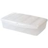 FACILITY ITALIA Facility Contenitore Impilabile Semi-Trasparente, Areato, 57x36xh. 13 Cm Bianco