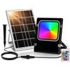 Aigostar 50W Faro LED Esterno RGB con Telecomando, Cavo da 5 m | Faretti Solari Esterno con 4000mAh Batteria di Grande Capacità, Impermeabile IP66, per Interni, Giardini, Cortili, Portici