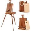 VISWIN Cavalletto francese portatile, può contenere tela fino a 87 cm, in legno di faggio, per studio e campo, con cassetto, tavolozza, livella e gamba della scala, cavalletto portatile da tavolo e da