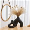 Pevfeciy Vaso fiori nero Set di 2 vaso ceramica vaso decorativo Nordic Minimalismo Stile Decorativo Vaso di Fiori,adatti a soggiorno,cucina,Scrivania,tavolo da pranzo e ufficio-Centrotavola decorativi