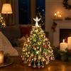 Generic Kit fai da te per albero di Natale con perline, perline e ornamenti | Decorazione da tavolo per albero di Natale, decorazione colorata fai da te