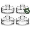 HOMELYN Set di 4 pesi per fermentazione (diametro 8 cm), pesi in vetro per fermentazione, per fermentazione ideale di crauti, kimchi e Co.