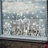 WandSticker4U®- Adesivi finestra inverno bianco CAPRIOLO & SOFFIONI (70x49 cm) I Adesivi natalizi per finestre fiori bianchi riutilizzabili I Decorazioni invernali vetrofanie GRANDI