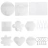 XIHIRCD Set Piastre Perline Stiro 5mm per DIY Perline Fusibili | 8 Forme Piastre Perline da Stiro 5mmTrasparenti con 10 Carte da Stiro, 4 Pinzette & 5 Portachiavi Progetto Arte Pixel