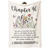 Craftique Regali per il 40° compleanno per le donne, capitolo 40 Coperta | 1986, regalo per 40° compleanno per lei, figlia, amici, sorella, regalo per 40 anni, coperta da 127 x 152 cm