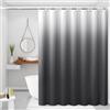 Dhisperares 180x200 cm Tenda Vasca da Bagno, Peva Grigio Sfumato | Tenda da Doccia Impermeabile, Lavabile e Tende Doccia Antimuffa, con 12 Anelli Bianchi, Adatta per Docce e Vasche da Bagno