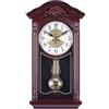 XYUERU Orologio da parete a pendolo tradizionale con rintocchi, con pendolo a batteria, funzionamento silenzioso, orologio da camino con intaglio tridimensionale for soggiorno, cucina, ufficio, mensola, deco