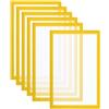 PATIKIL Cornice Magnetica per Foto A4, 6pz Portafoto Magnetici Autoadesivi, Cornice Magnetica Riutilizzabile a Doppia Faccia Opaca per Frigorifero Finestra Parete Opere Arte, Giallo
