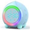 Edillas Sveglia digitale per bambini e bambine | Sveglia per bambini con luce notturna colorata, timer, doppio allarme, 6 suonerie, funzione snooze per camera da letto e