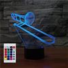 SUPERHONGJIHAO Luce notturna per bambini Strumento 3D Trombone Lampada a Led con Telecomando 16 Cambiare Colore Regalo di Compleanno di Natale per Bambino