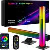 Euakee Musica Sync RGB IC LED Light Bar, Eukee 2 Pcs Luce d'atmosfera, Controllo per APP Telecomando Decorazioni per Camera Luce d'Atmosfera, Smart Flow Light Bar per PC, TV, Decorazione della Stanza