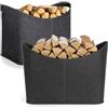 COM-FOUR® 2x borsa in feltro xxl per la spesa, giornali, carta, giocattoli | picnic o la spiaggia - robusta in feltro spesso - borsa perfetta per legna da ardere