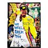 KUSTOM ART Quadro da Parete Serie Cantanti Celebri Rock in Versione Street Art Stampa su Legno 25x18 cm.