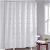 Lkw Ogechi Tenda da Doccia in Poliestere Impermeabile Extra Larga da 180-300 CM con Ganci, Tenda da Doccia Bianco Antimuffa Lavabile da 200 CM Goccia, Tende da Vasca da Bagno in Tessuto, 180x200 CM