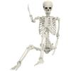 HshDUti Scheletro snodato per Halloween, 170 cm, realistico, a grandezza naturale, ossa di scheletro umano con articolazioni mobili, decorazione per Halloween e casa infestata, scheletro a corpo intero,