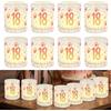 Daleweo 8 Lanterne Decorazioni Da Tavola Decorazioni Di Compleanno 18 Anni, Rosa Lanterne Party, Decorazioni Da Tavola Compleanno, Lanterna Decorazioni Happy Birthday Per Candele Luci LED