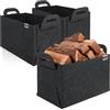 COM-FOUR® 3x borsa in feltro XXL per la spesa, borse per il trasporto | carta straccia e spesa - borsa per legna da ardere per legna da ardere