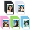 MaehSab Confezione da 15 cornici magnetiche per frigorifero 3 x 2 per mini film istantaneo, cornici magnetiche per frigorifero, piccolo supporto colorato per foto formato portafoglio 8,6 x 5,5 cm