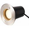 Alpinaluz Faretto da incasso a terra esterno GU10 IP67 anello inox Ø12 cm | Formato rotondo con anello in acciaio inox e vetro per giardino, vialetti, terrazze, patii, ingressi e alberi