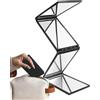 Gammaeon Specchio portatile a 360 gradi, specchio pieghevole a 4 lati, specchio tascabile ad alta risoluzione, senza deformazione, per trucco, riparazione di acconciature