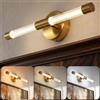 OSYNNIQ Lampada a LED per specchio da bagno, 3 temperature di colore, applique da parete sopra lo specchio, 40cm, 8 W, IP44, 650 lumen, oro, illuminazione moderna per specchio, lampada da parete per specchio