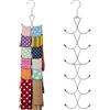 ZIJANG 2 Pezzi Appendino per Sciarpe, Porta Cinture Pieghevole, Porta Cravatte Multilivello, Salvaspazio per Armario, Ideale per Cinture, Cravatte, Sciarpe, Foulard, Cappelli
