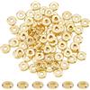 DICOSMETIC 80 perline distanziali Heishi placcate in oro 18 carati, rotonde piatte distanziatori 6 mm, perline dorate piatte per la creazione di gioielli, foro: 1,8 mm