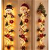 MASINIES Set di 3 decorazioni natalizie luminose verticali da appendere per porta d'ingresso e portico - Set di 3