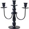 realideas Candelabro a tre bracci, portacandele per Halloween, per candele coniche, portacandele neri, portacandele per casa, matrimonio, sala da pranzo, portacandele decorativo