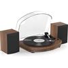 Retrolife Giradischi con Doppi Altoparlanti Stereo Cartuccia AT 3600L Marrone Trasmissione