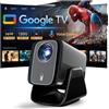 LYNCAST Proiettore Smart Google TV 1200 ANSI 1080P Nativo Decodifica 4K HDR10 Proiettore