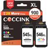 COCCINK 545 XL 546 XL Cartucce per Canon 545 546 Nero e Colore Pixma TS3350 MX495 | Pixma TS3150 TS3151 TS305 TS3450 TS3451 TS3452 MG2550 MG3050 MG3052 TR4550 TR4551 TR4650 TR4651 COCCINK Cartucce 545XL 546XL