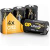 GP Ultra Plus Batteria al litio CR2 3V | Set da 4 Batterie CR2 | Batterie CR2 da 3V per fotocamere digitali, videocamere, rilevatori di fumo, torce, puntatori laser e altro
