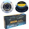 Generico KIT SET PER MASTER AUDIO BST40/4, 2 super tweeter slim, da 9,7 cm di diametro, 175 watt rms 350 watt max, 4 ohm. 105 db, profondità 4,1 cm, per auto, a coppia + condensatori omaggio