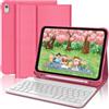 FOGARI Tastiera per iPad A16 11a generazione 2025/10a generazione 2022 | Custodia con tastiera Bluetooth rimovibile per iPad 10/11 generazione 10,9/11, rosso