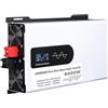 LADECNERHT Power Inverter Da Auto Dc 12V 24V 48V 60V a 220-230v Ac,Invertitore Solare Onda Sinusoidale Pura Convertitore Di Tensione Trasformatore con 2 Presa AC E LCD Display,6000W-60V