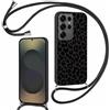 Foonary Cover con Cordino per Samsung Galaxy S25 Ultra 5G 6,8, Custodia con Laccio Collana Tracolla Aesthetic Morbido Silicone Necklace Protettiva Corda Case per Samsung S25 Ultra 5G, Leopardata