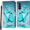 PHINIENLAND Cover per Samsung Galaxy S26 FE custodia portafoglio Turquoise | 3 scomparti carte, 1 tasca banconote, Chiusura magnetica, Supporto, Pelle PU flip cover per Samsung S26 FE
